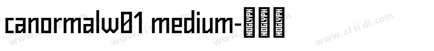 canormalw01 medium字体转换 canormalw01 medium字体转换
